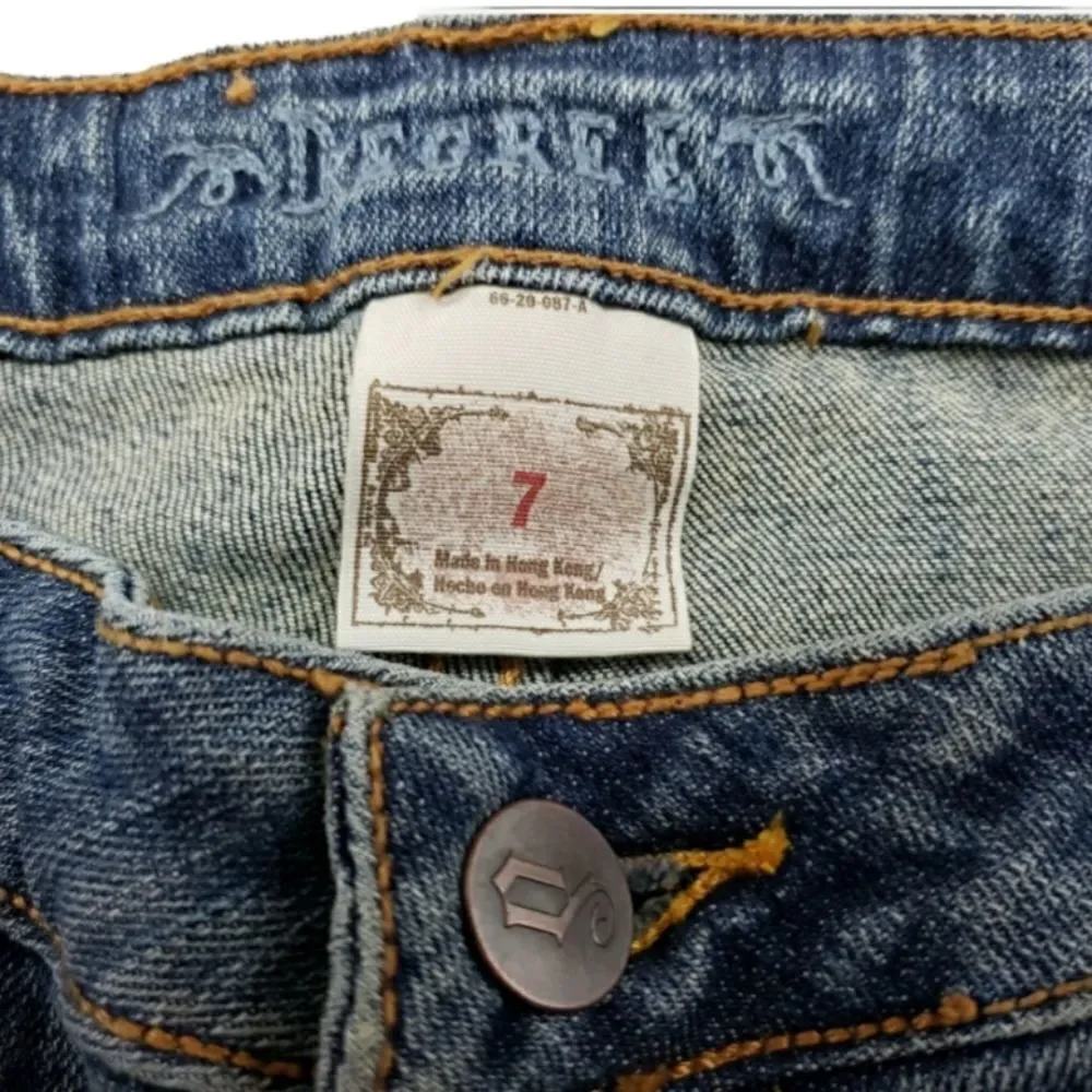 Decree Jean Shorts Size 7 Womens Blue Denim Long